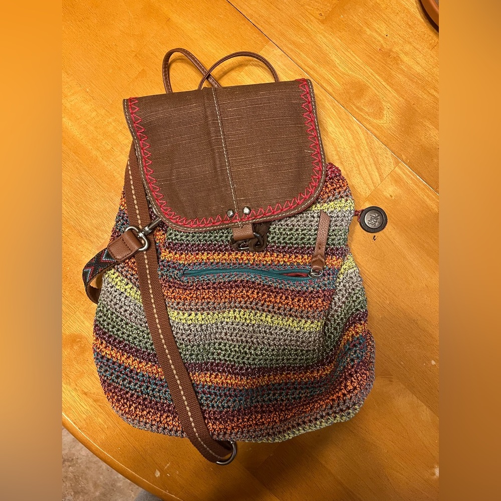 The Sak Colorful Crochet Backpack